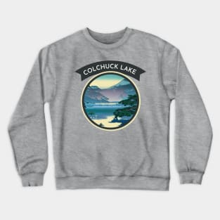 Cool Vintage Colchuck Lake For Mountain Hiking Backpacker Lover Crewneck Sweatshirt